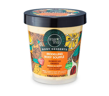 Organic Shop Body Desserts Modelling Body Soufflé Moroccan Orange Σουφλέ Σώματος Συσκευασία Βαζάκι